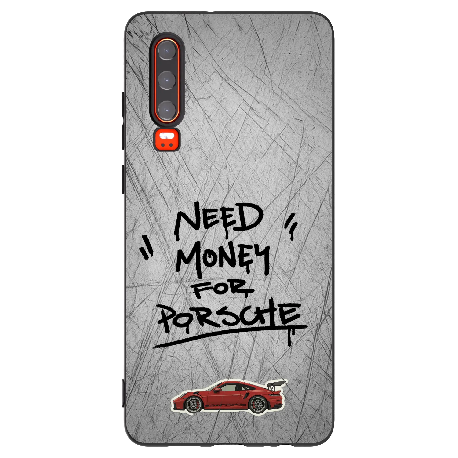 Picasee Μαύρη θήκη σιλικόνης για Huawei P30 - Grey Drift