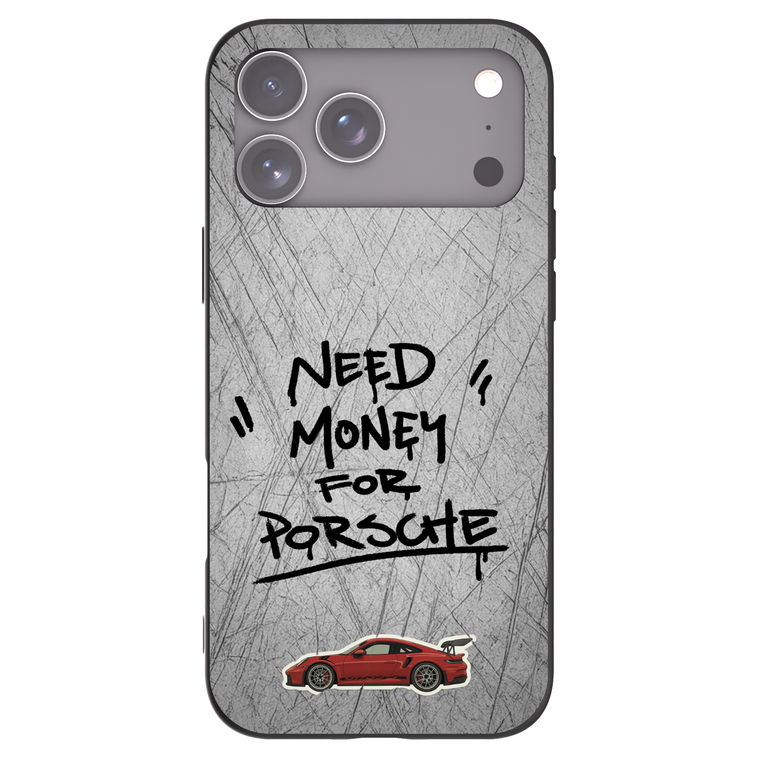 Picasee Μαύρη θήκη σιλικόνης για Apple iPhone 17 Pro Max - Grey Drift