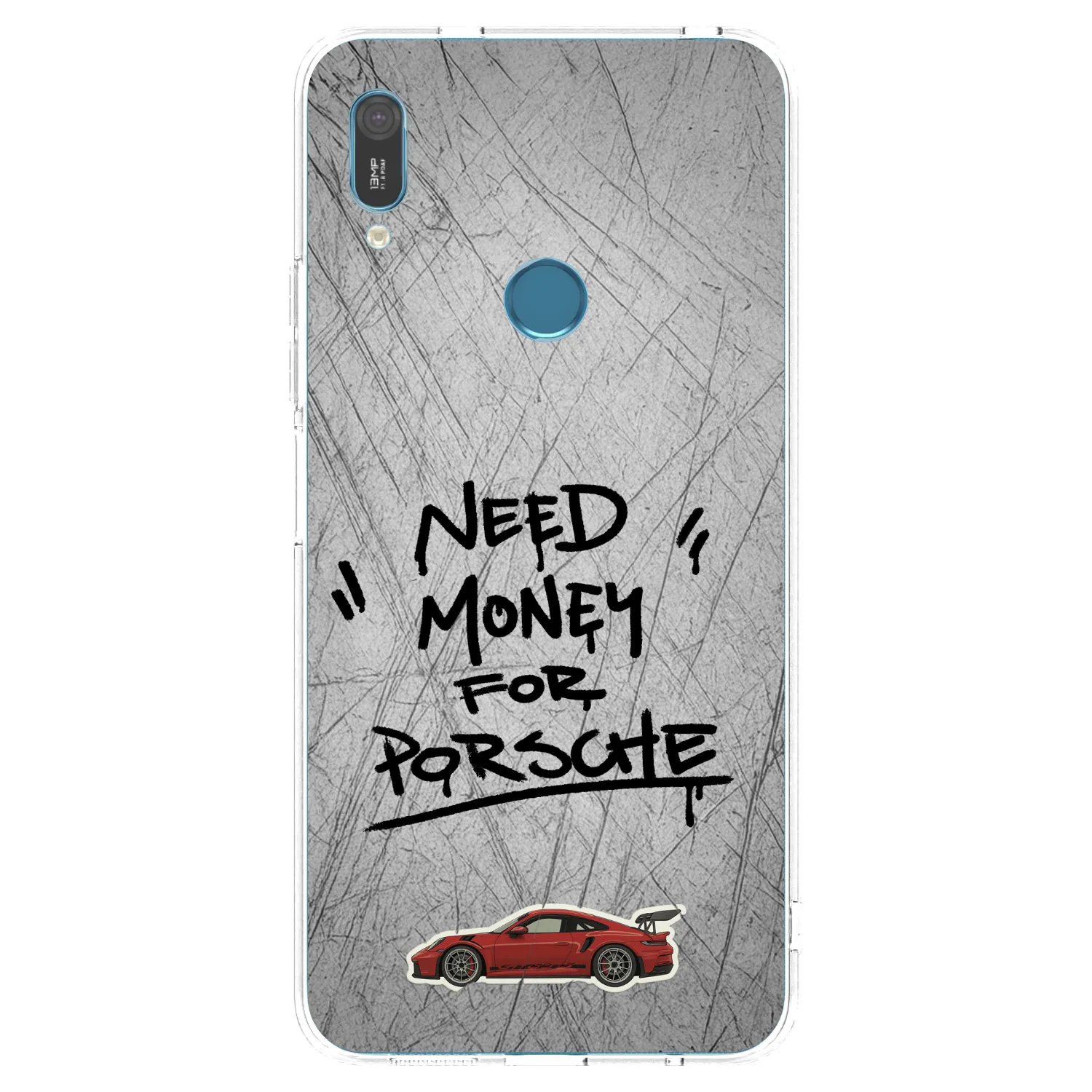 Picasee διαφανής θήκη σιλικόνης Huawei Y6 2019 - Grey Drift