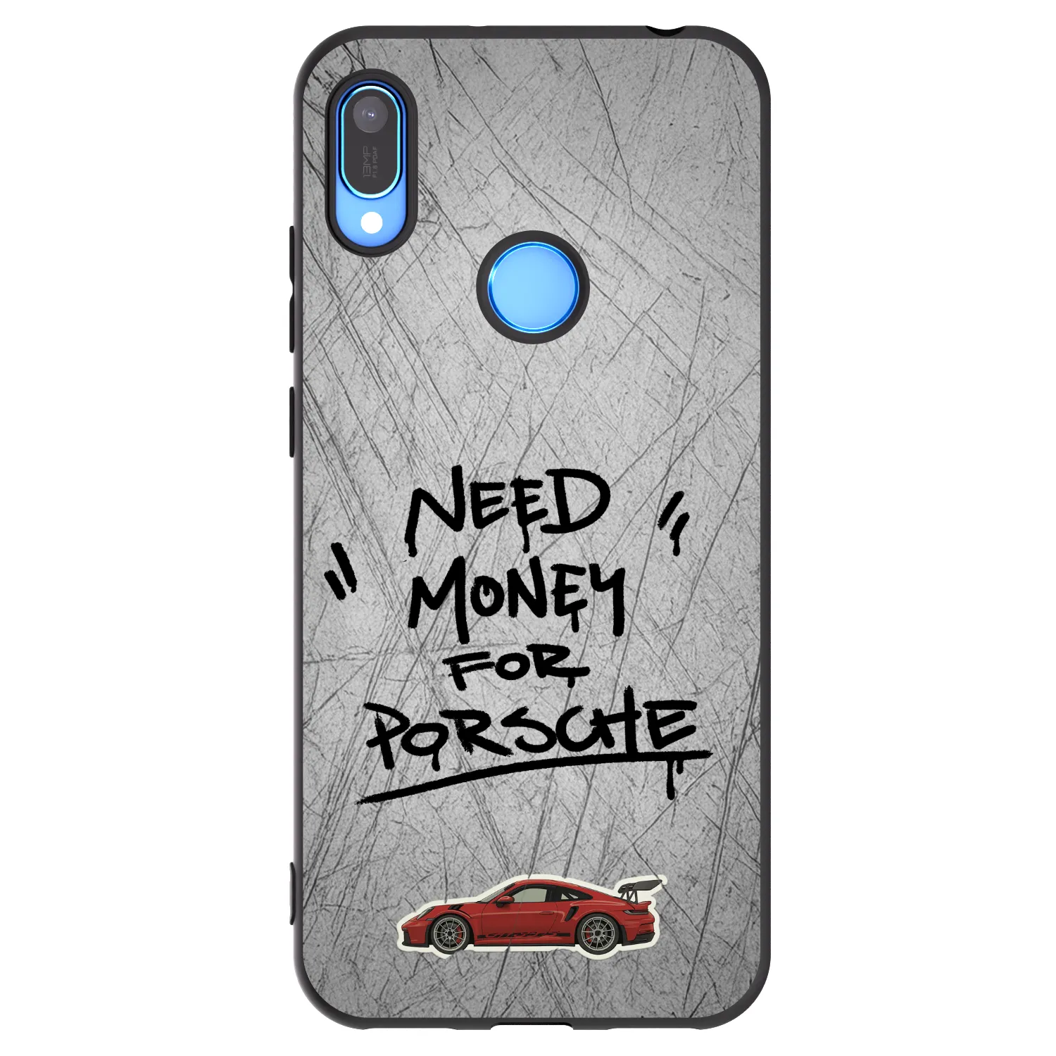 Picasee Μαύρη θήκη σιλικόνης για Huawei Y6 2019 - Grey Drift