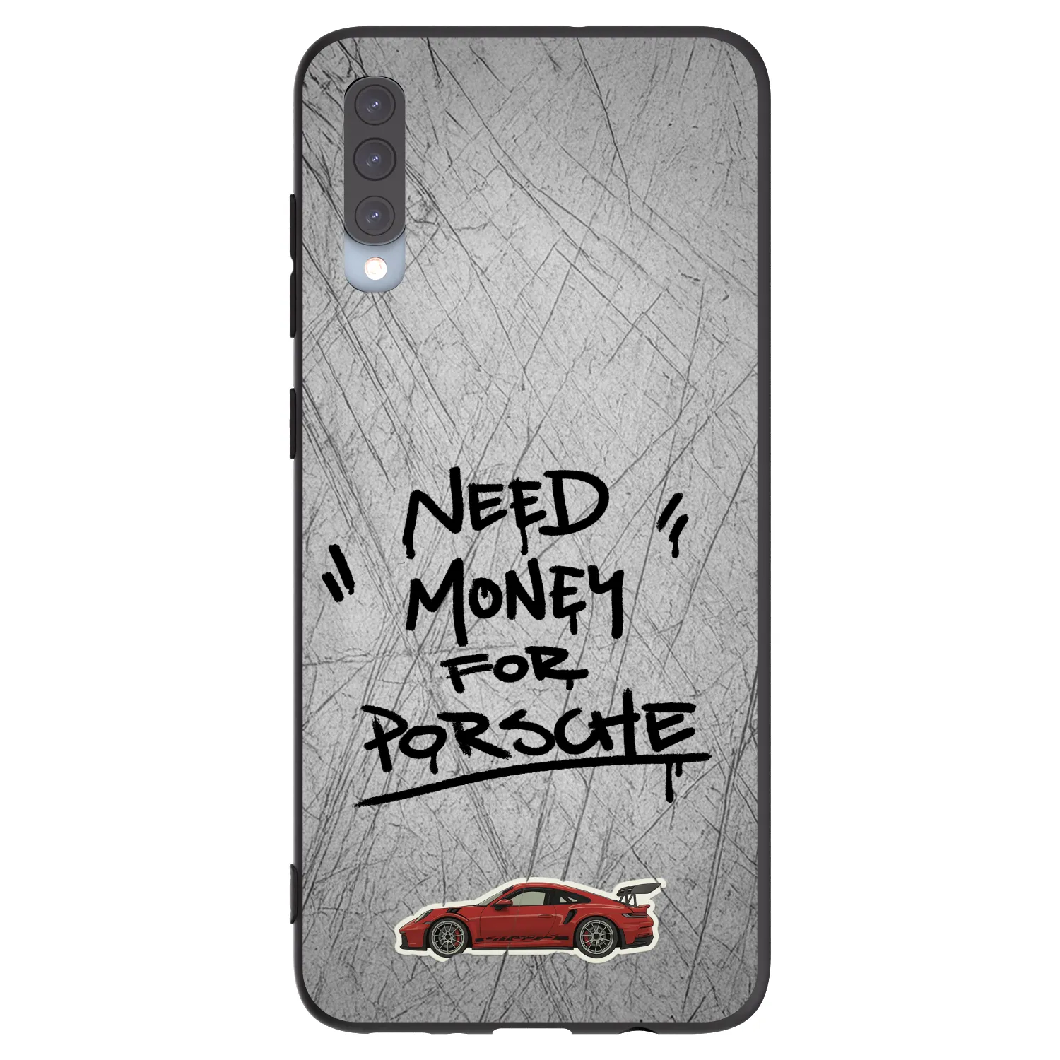 Picasee Μαύρη θήκη σιλικόνης για Samsung Galaxy A70 A705F - Grey Drift