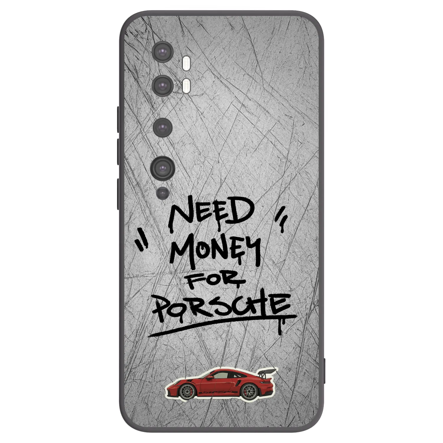 Picasee Μαύρη θήκη σιλικόνης για Xiaomi Mi Note 10 (Pro) - Grey Drift