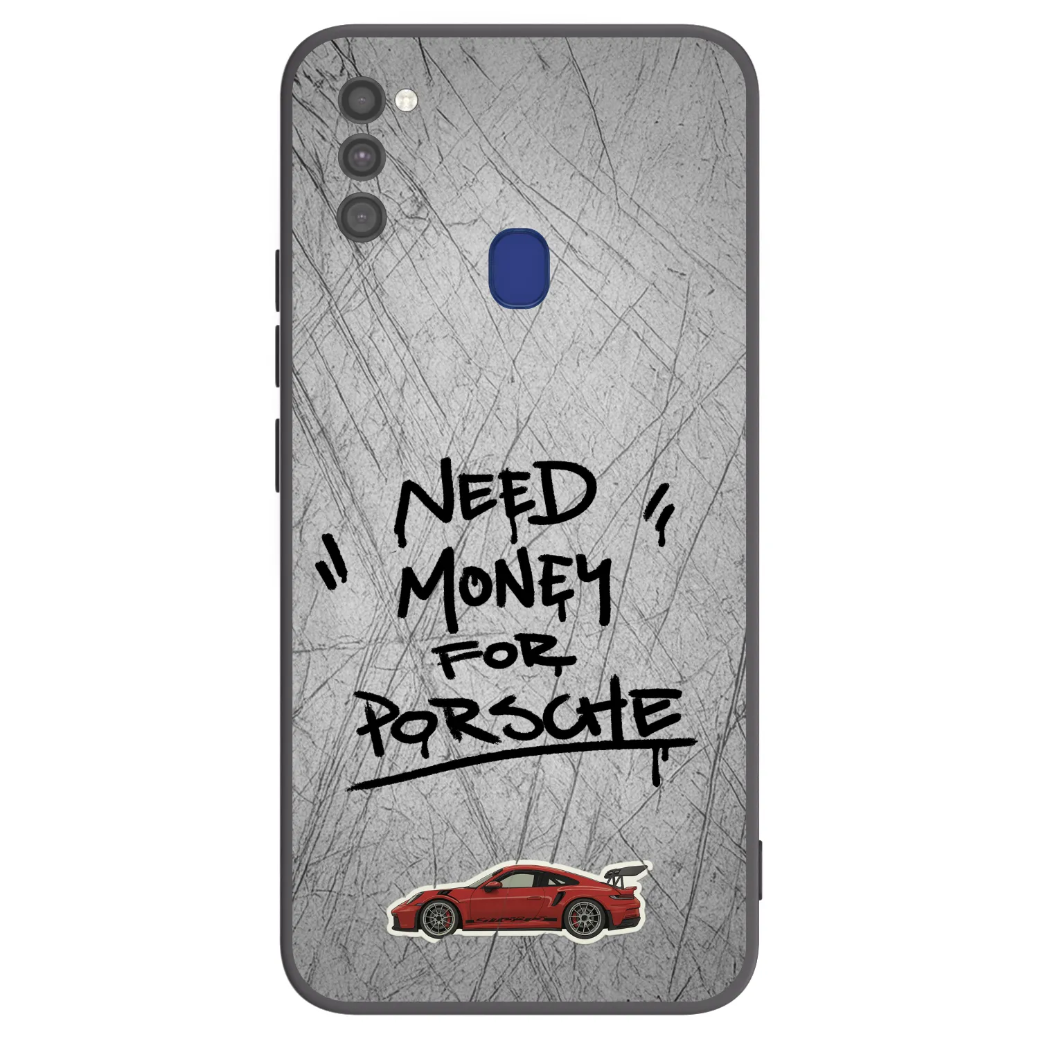 Picasee Μαύρη θήκη σιλικόνης για Samsung Galaxy M21 M215F - Grey Drift