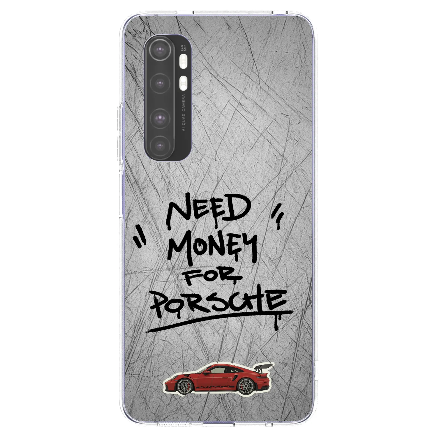 Picasee διαφανής θήκη σιλικόνης Xiaomi Mi Note 10 Lite - Grey Drift