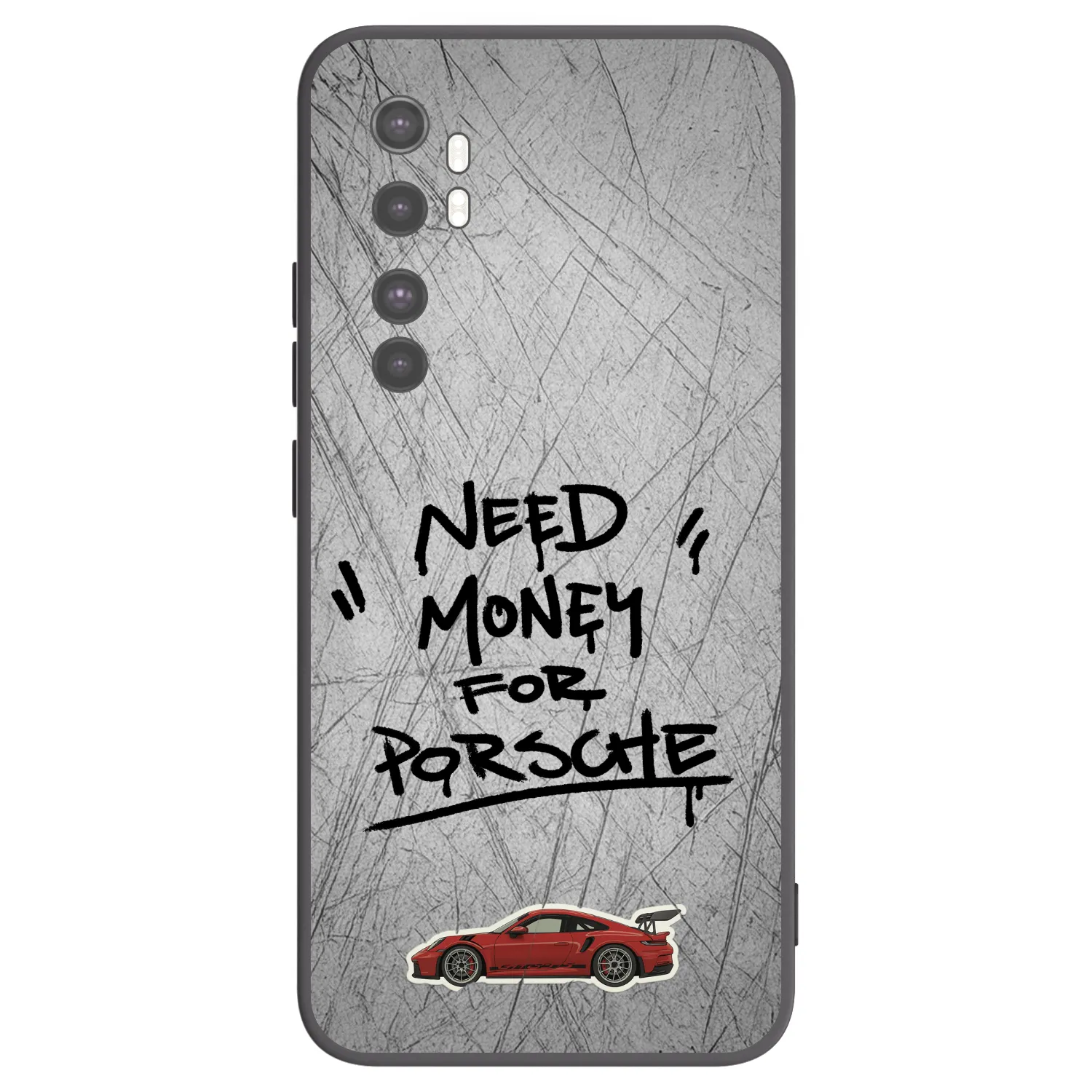 Picasee Μαύρη θήκη σιλικόνης για Xiaomi Mi Note 10 Lite - Grey Drift