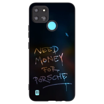 Picasee Μαύρη θήκη σιλικόνης για Realme C21Y - Neon Nights