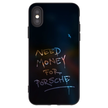 Picasee Μαύρη θήκη σιλικόνης για Apple iPhone X/XS - Neon Nights