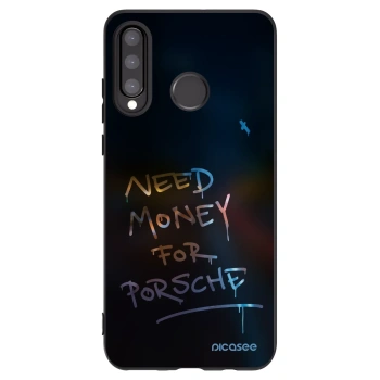 Picasee Μαύρη θήκη σιλικόνης για Huawei P30 Lite - Neon Nights
