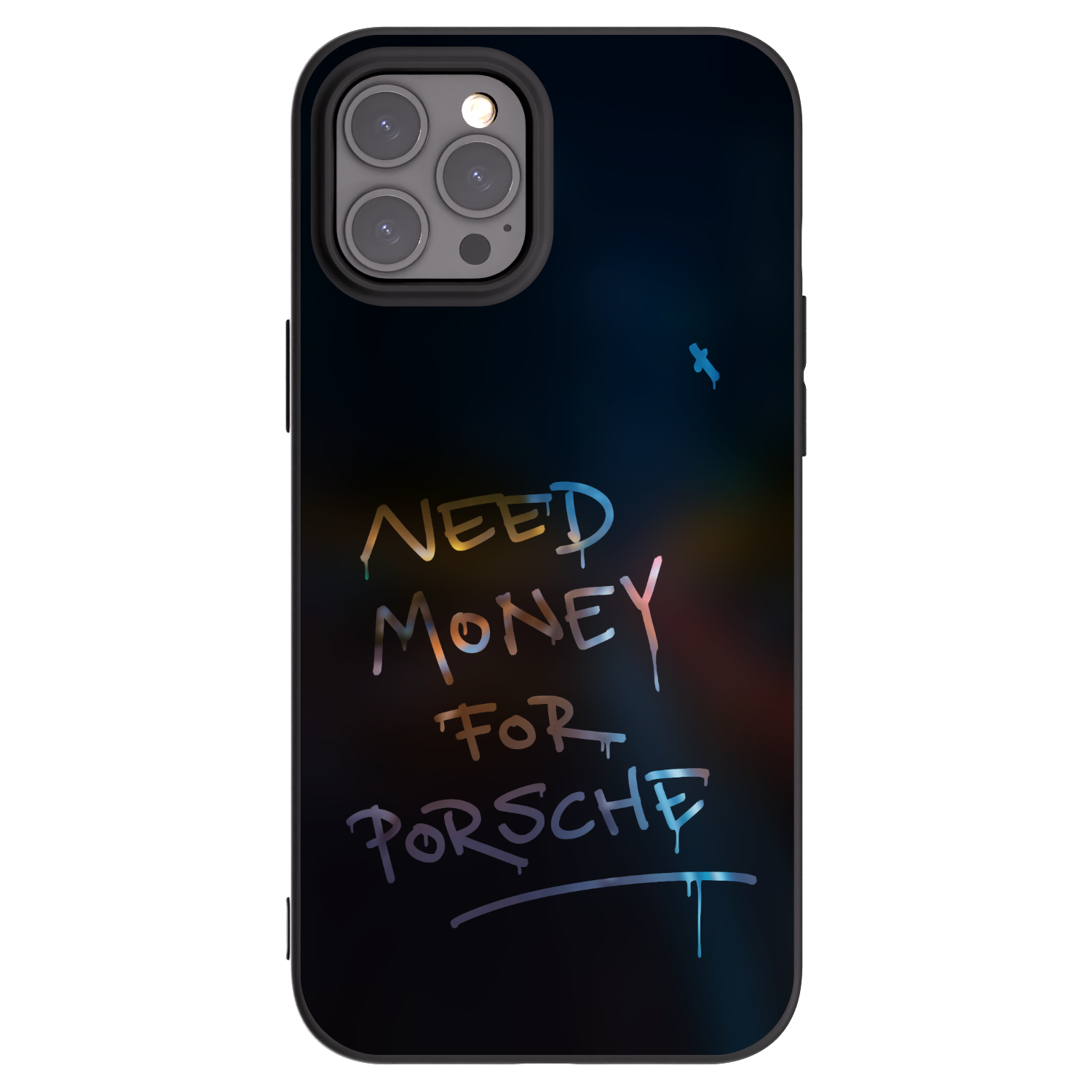 Picasee Μαύρη θήκη σιλικόνης για Apple iPhone 12 Pro Max - Neon Nights