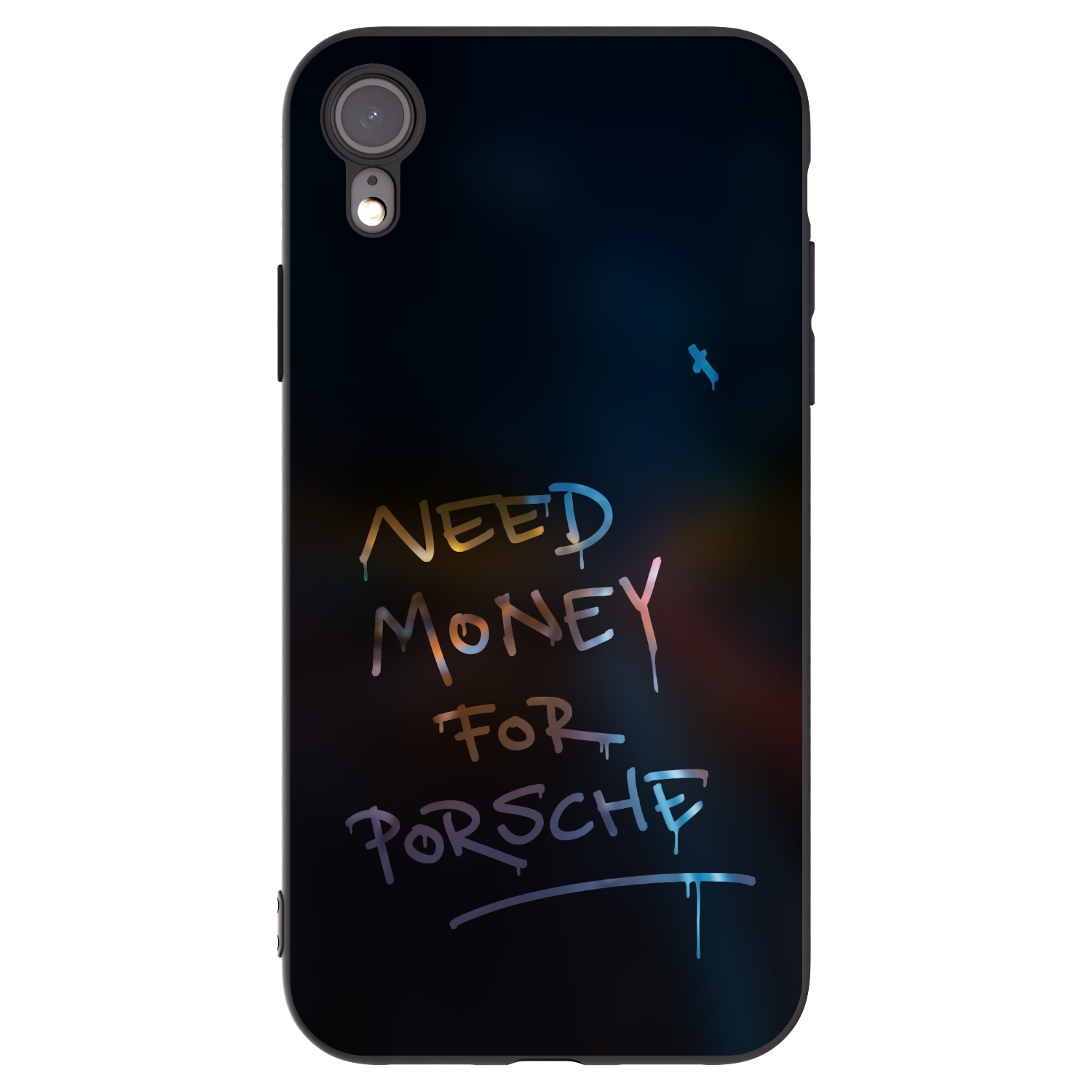 Picasee Μαύρη θήκη σιλικόνης για Apple iPhone XR - Neon Nights