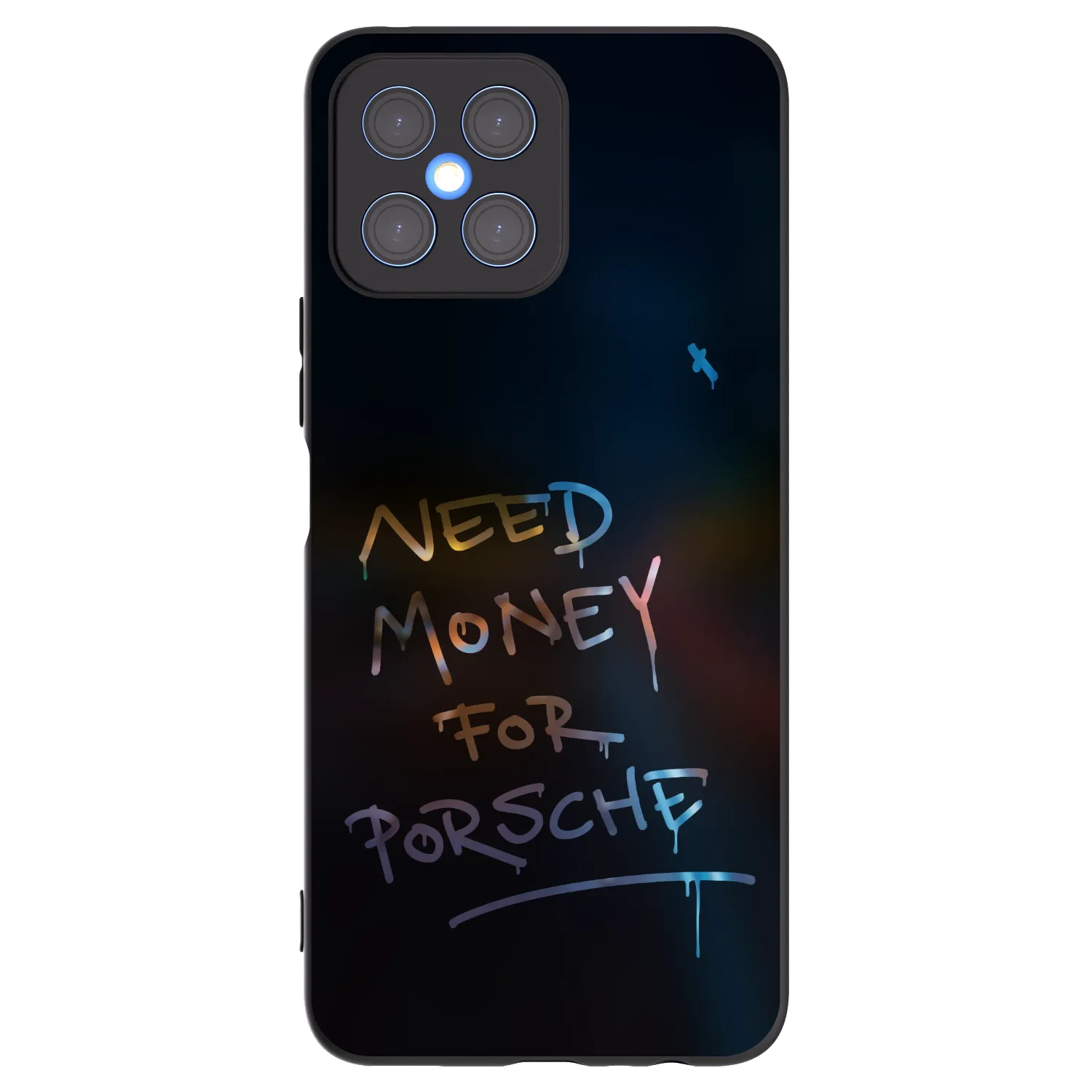 Picasee Μαύρη θήκη σιλικόνης για Honor X8 4G - Neon Nights