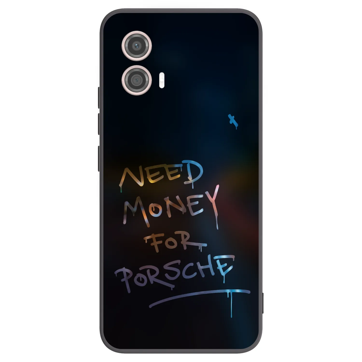 Picasee Μαύρη θήκη σιλικόνης για Motorola Moto G53 5G - Neon Nights