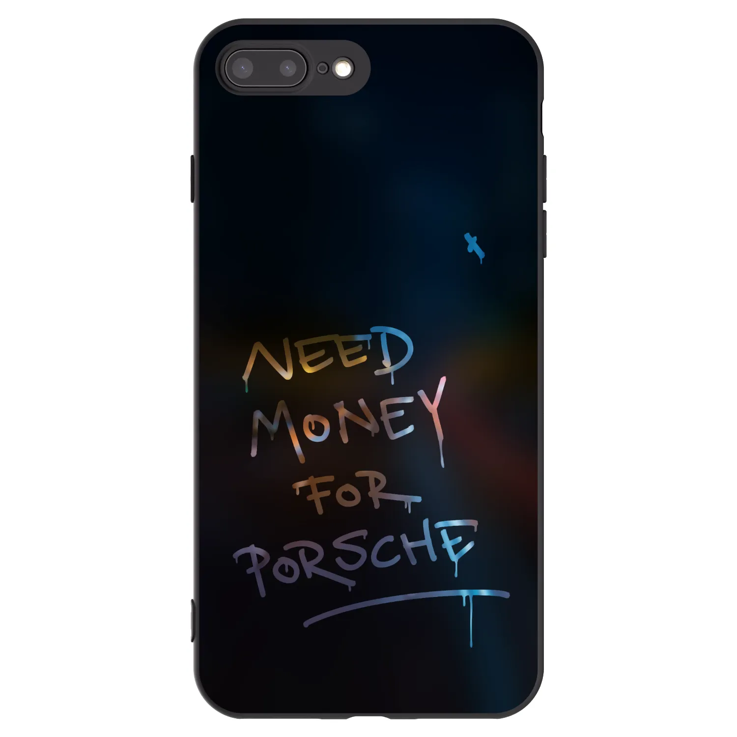 Picasee Μαύρη θήκη σιλικόνης για Apple iPhone 8 Plus - Neon Nights