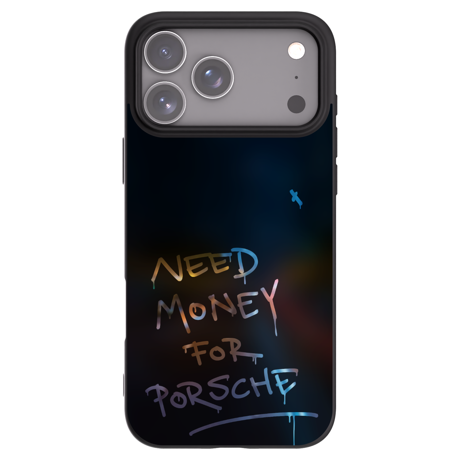 Picasee Μαύρη θήκη σιλικόνης για Apple iPhone 17 Pro Max - Neon Nights