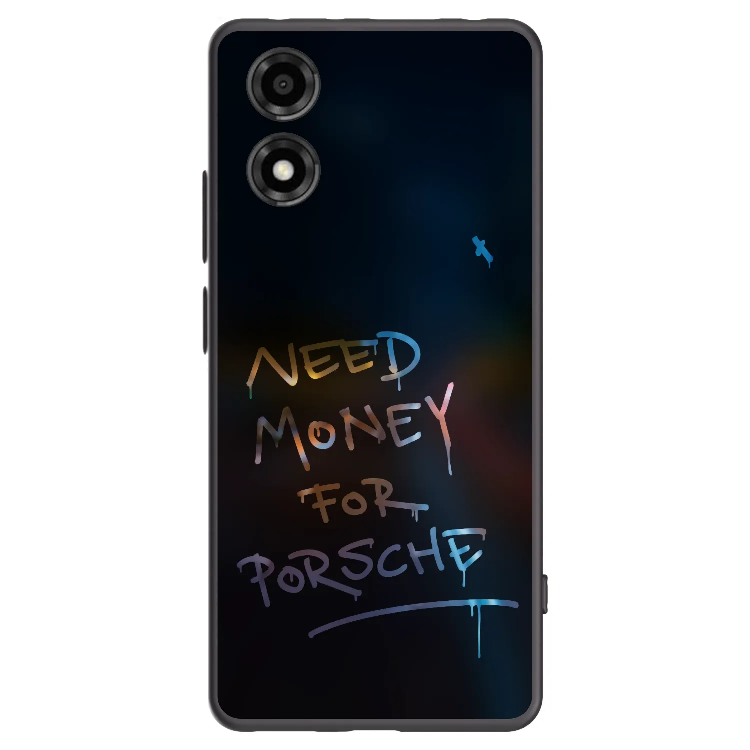 Picasee Μαύρη θήκη σιλικόνης για Motorola Moto E14 - Neon Nights