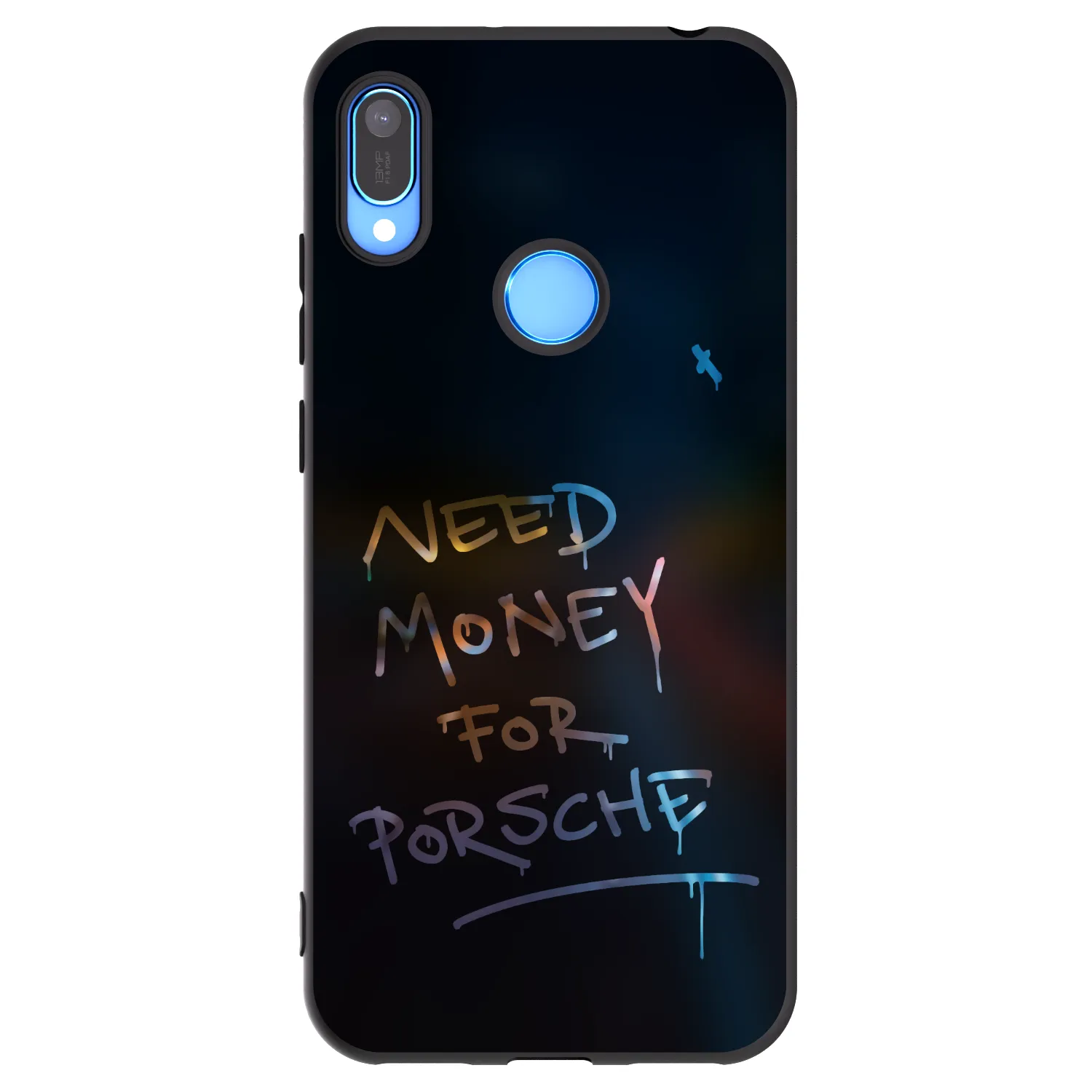 Picasee Μαύρη θήκη σιλικόνης για Huawei Y6 2019 - Neon Nights