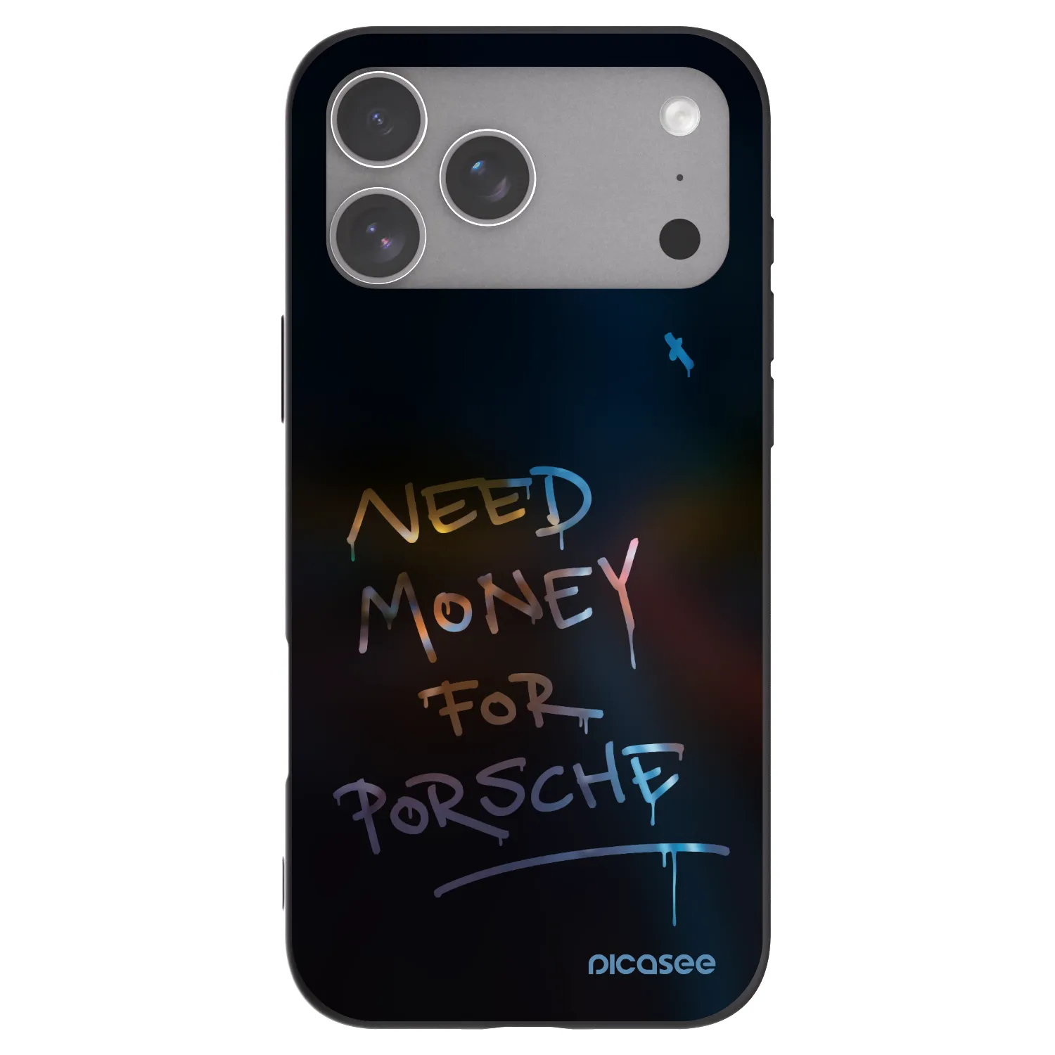 Picasee Μαύρη θήκη σιλικόνης για Apple iPhone 18 Pro Max - Neon Nights