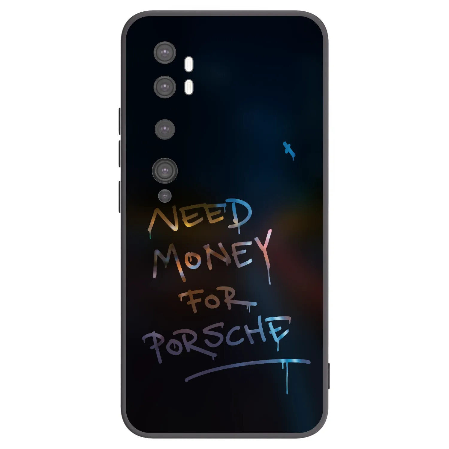 Picasee Μαύρη θήκη σιλικόνης για Xiaomi Mi Note 10 (Pro) - Neon Nights