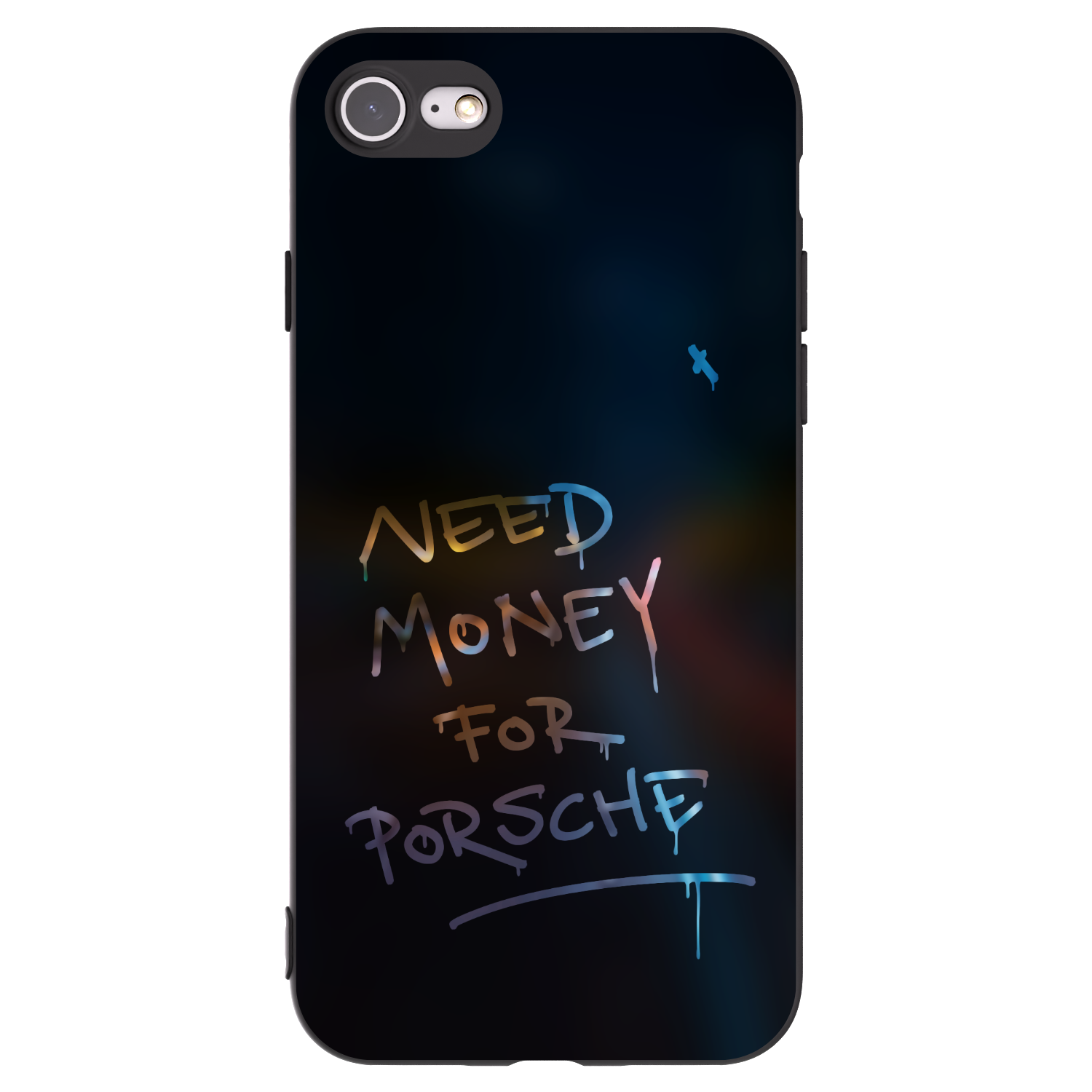 Picasee Μαύρη θήκη σιλικόνης για Apple iPhone SE 2020 - Neon Nights