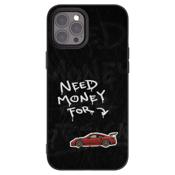 Picasee Μαύρη θήκη σιλικόνης για Apple iPhone 12 Pro Max - Track Mode