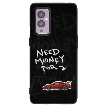 Picasee Μαύρη θήκη σιλικόνης για OnePlus 9 - Track Mode