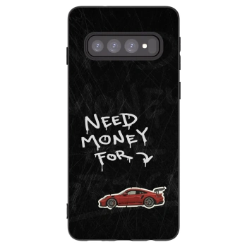 Picasee Μαύρη θήκη σιλικόνης για Samsung Galaxy S10 G973 - Track Mode
