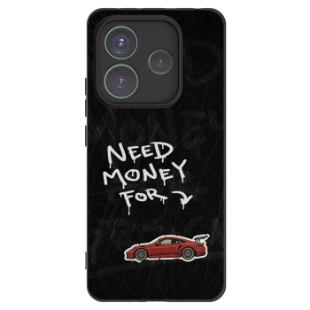 Picasee Μαύρη θήκη σιλικόνης για Xiaomi Redmi Note 14 5G - Track Mode