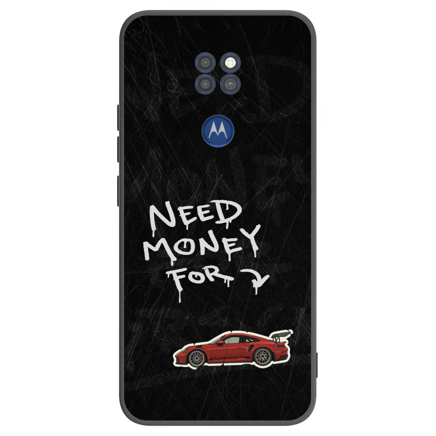 Picasee Μαύρη θήκη σιλικόνης για Motorola Moto G9 Play - Track Mode