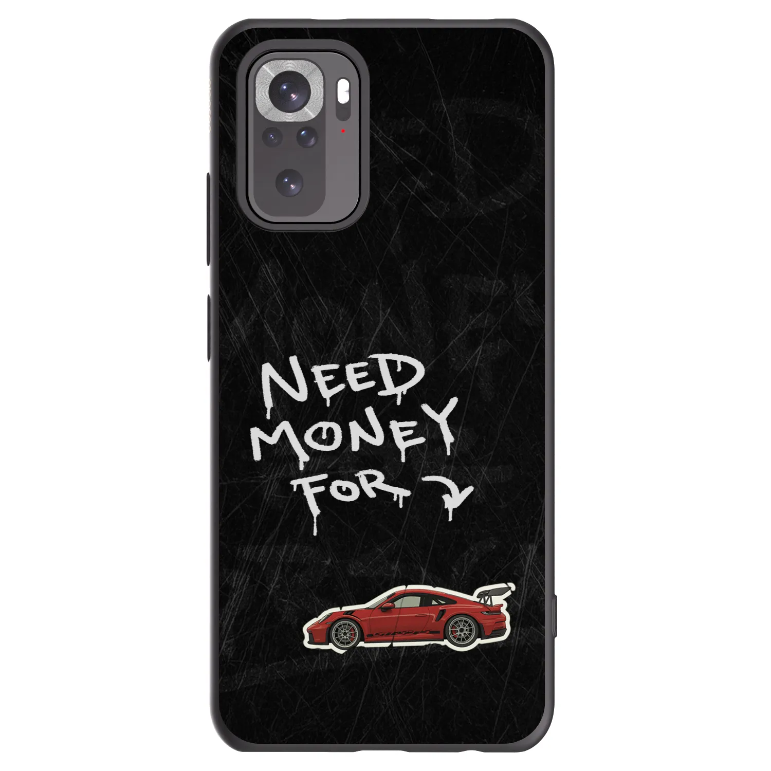 Picasee Μαύρη θήκη σιλικόνης για Xiaomi Redmi Note 10 - Track Mode