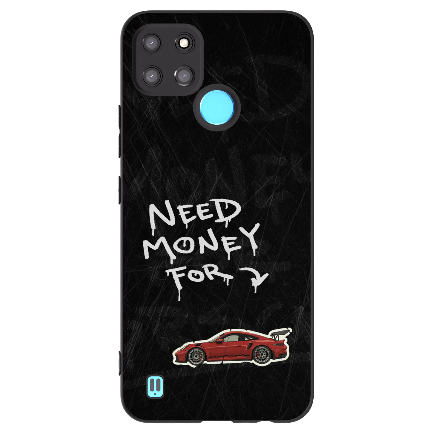 Picasee Μαύρη θήκη σιλικόνης για Realme C21Y - Track Mode