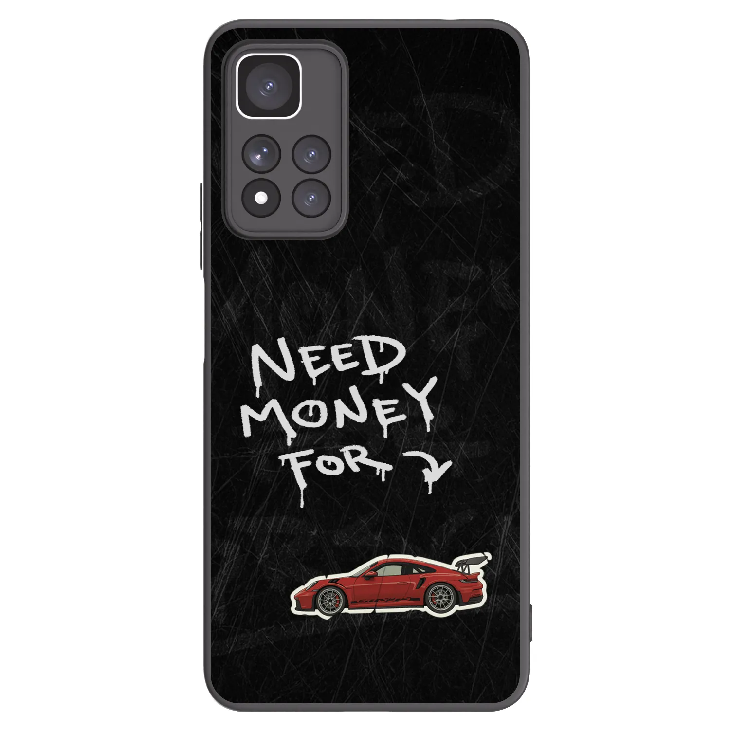 Picasee Μαύρη θήκη σιλικόνης για Xiaomi Redmi Note 11 Pro+ 5G - Track Mode