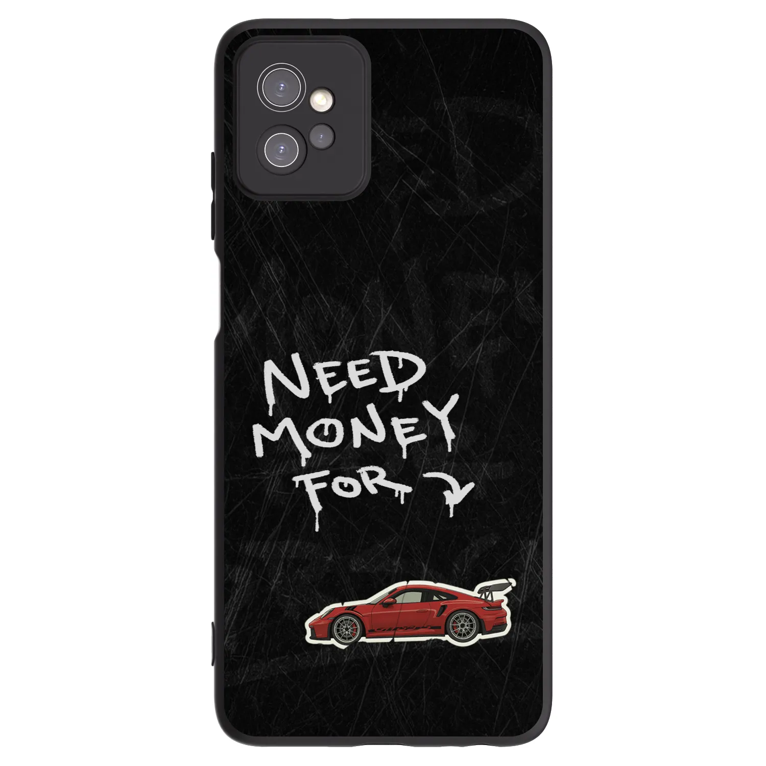 Picasee Μαύρη θήκη σιλικόνης για Motorola Moto G32 - Track Mode