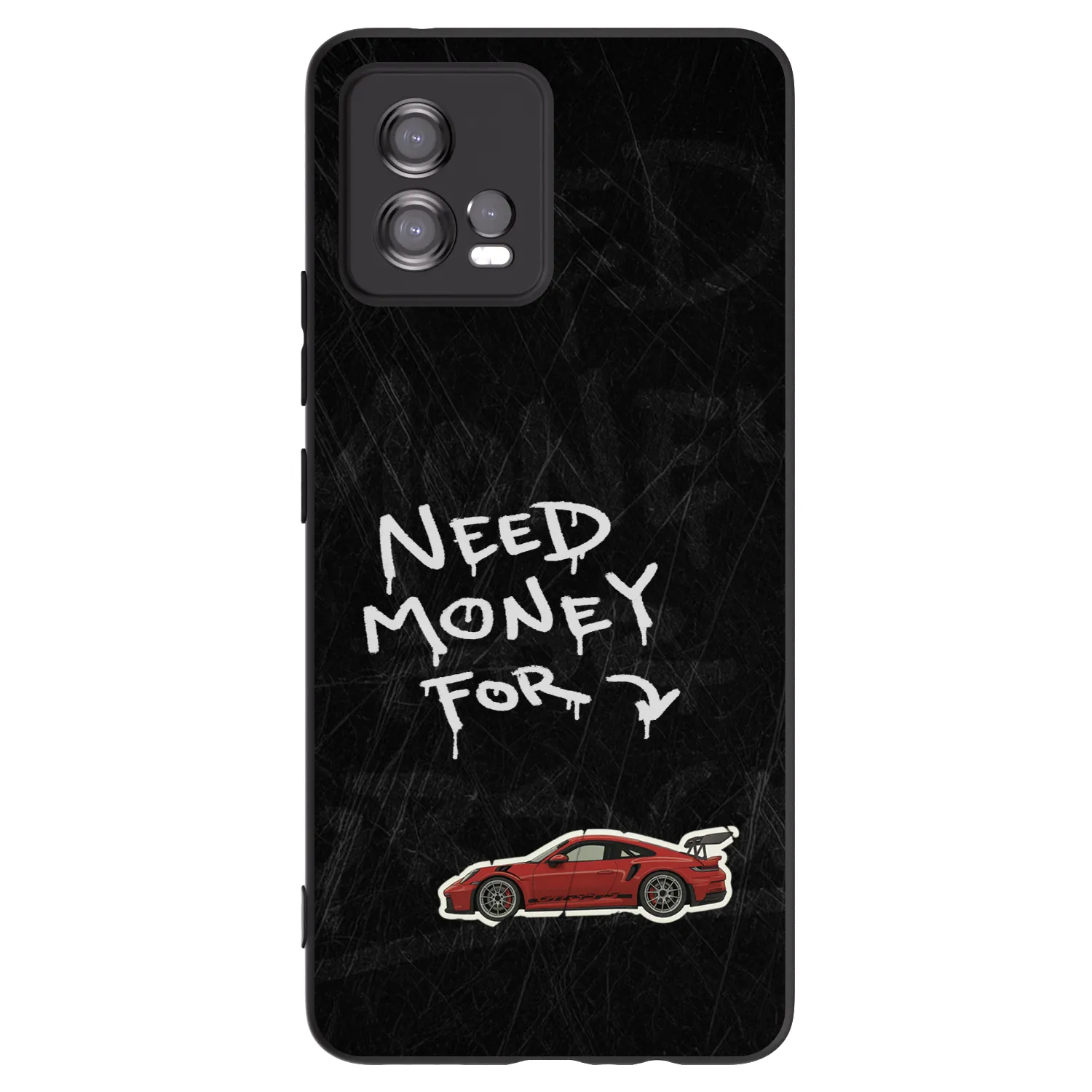 Picasee Μαύρη θήκη σιλικόνης για Motorola Moto G72 - Track Mode