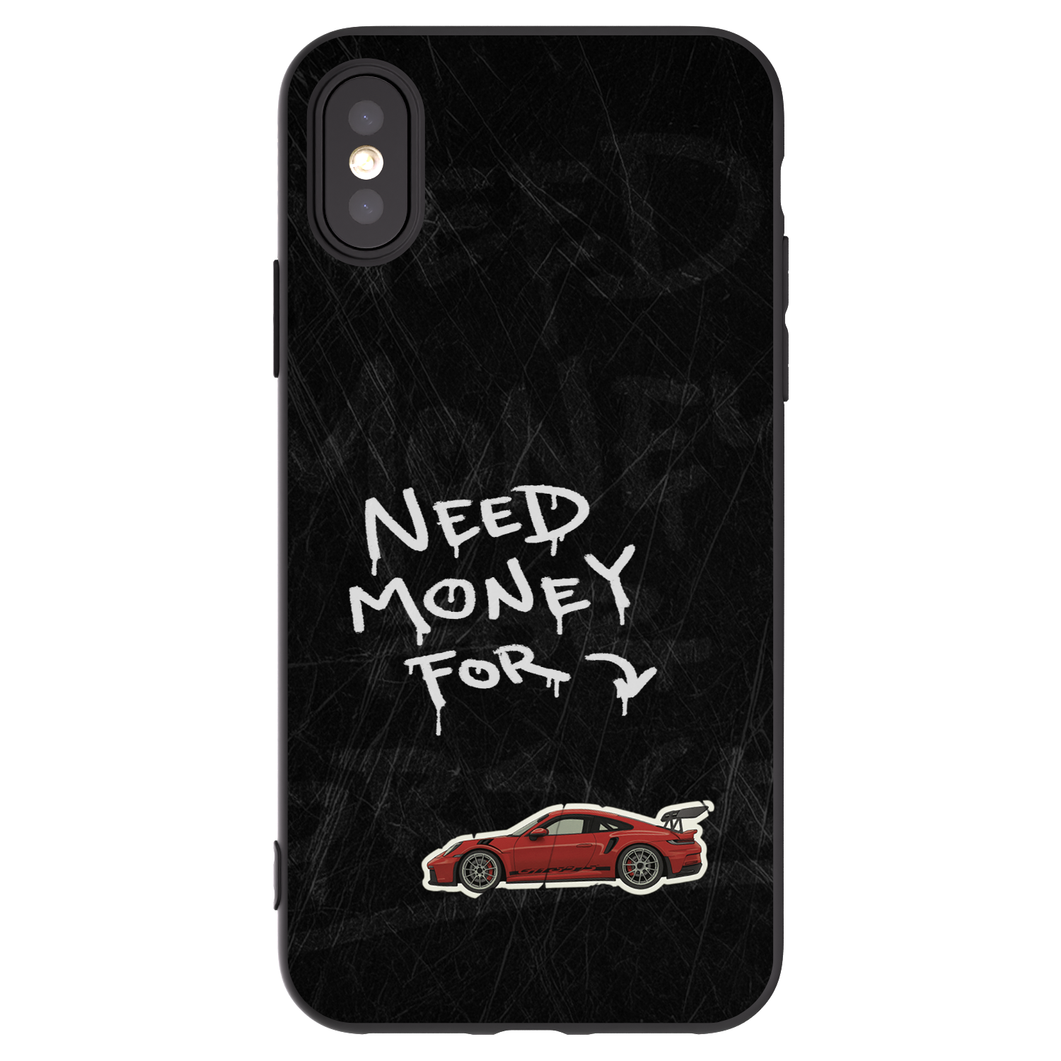 Picasee Μαύρη θήκη σιλικόνης για Apple iPhone X/XS - Track Mode