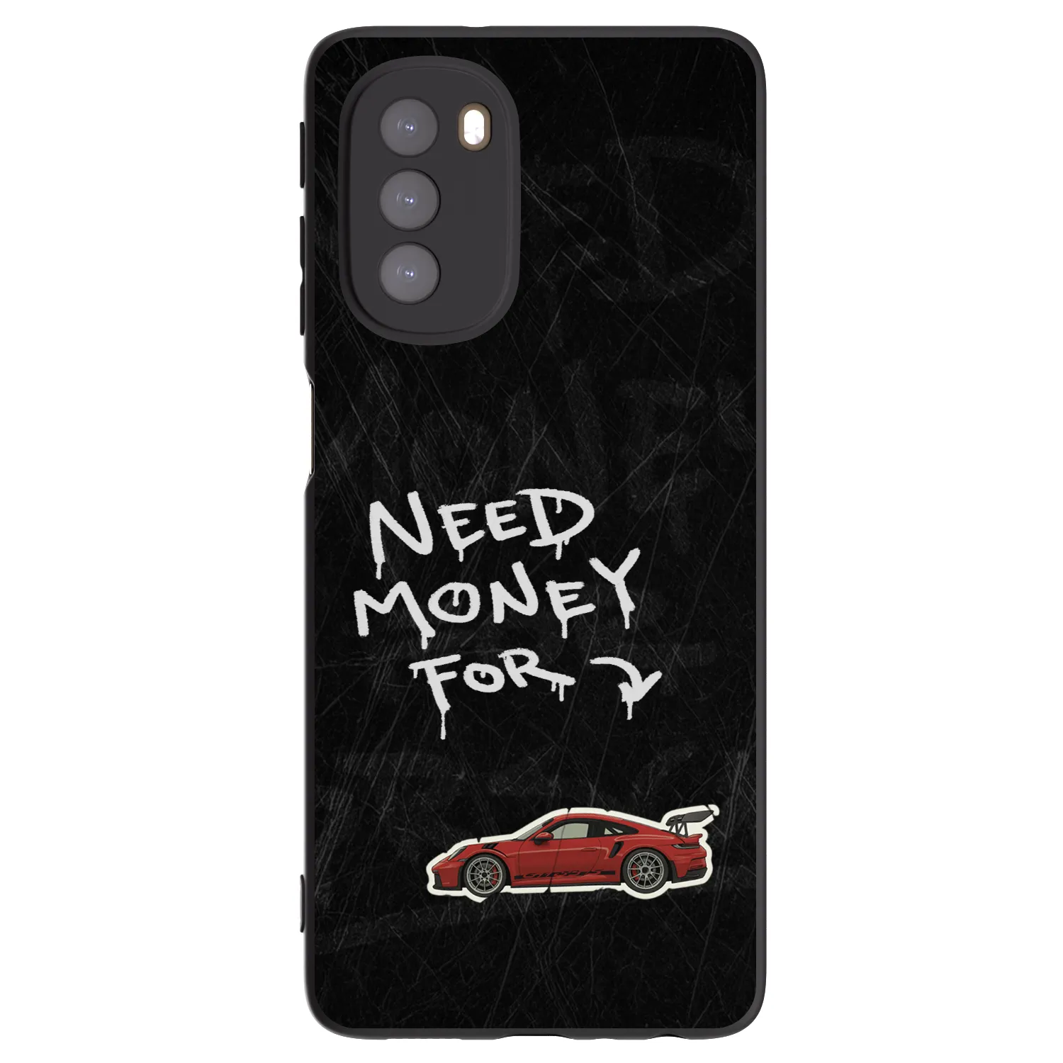 Picasee Μαύρη θήκη σιλικόνης για Motorola Moto G51 - Track Mode