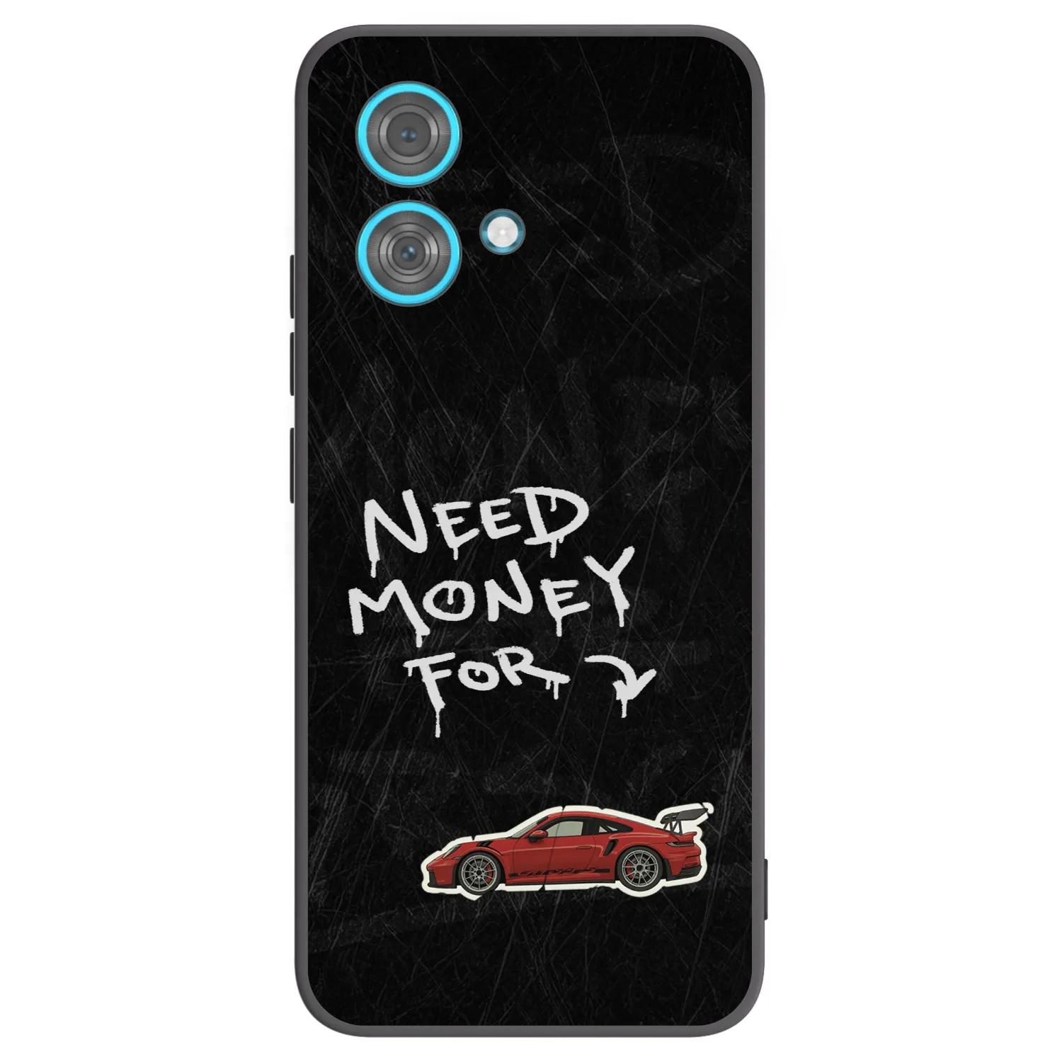 Picasee Μαύρη θήκη σιλικόνης για Motorola Edge 40 Neo - Track Mode