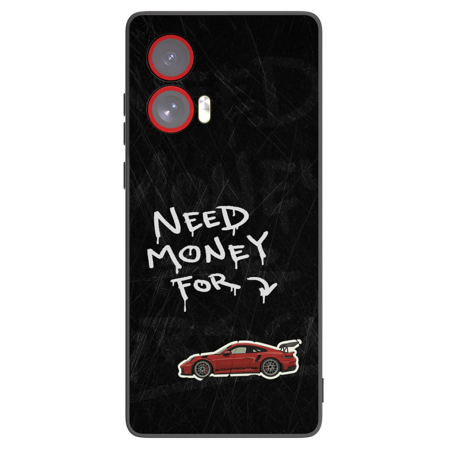 Picasee Μαύρη θήκη σιλικόνης για Motorola Edge 50 Fusion - Track Mode