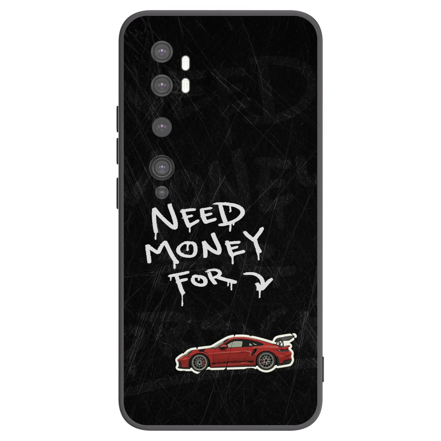 Picasee Μαύρη θήκη σιλικόνης για Xiaomi Mi Note 10 (Pro) - Track Mode