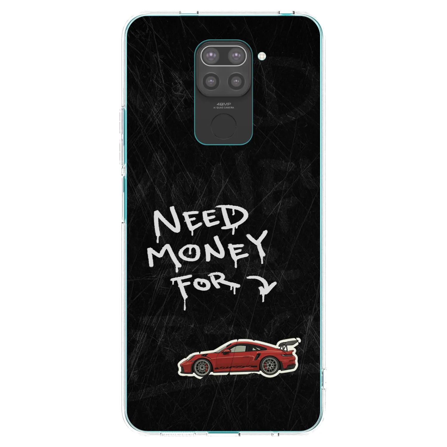 Picasee Μαύρη θήκη σιλικόνης για Xiaomi Redmi Note 9 - Track Mode