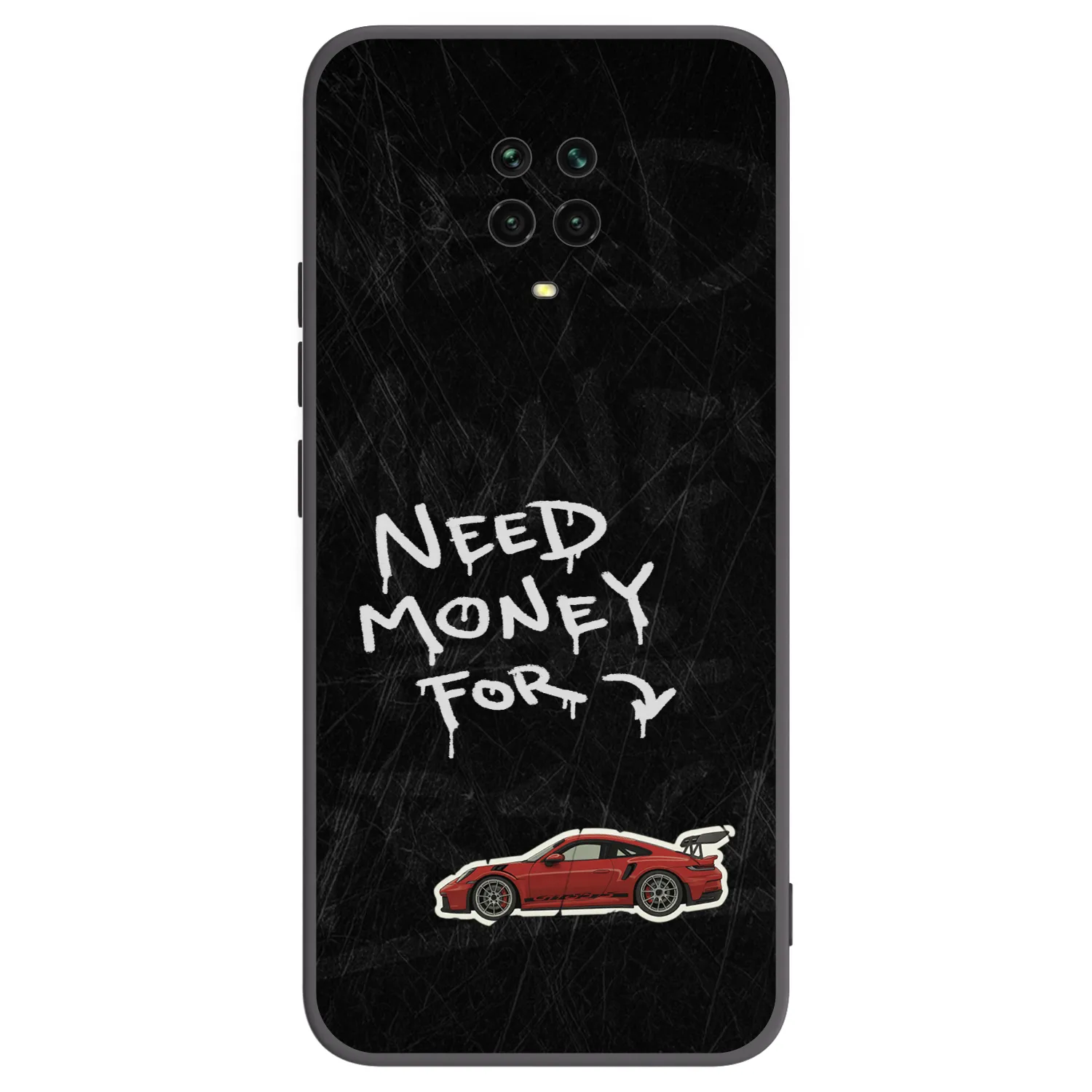 Picasee Μαύρη θήκη σιλικόνης για Xiaomi Redmi Note 9S - Track Mode