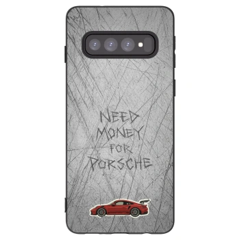 Picasee Μαύρη θήκη σιλικόνης για Samsung Galaxy S10 G973 - Garage Scratch