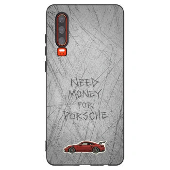 Picasee Μαύρη θήκη σιλικόνης για Huawei P30 - Garage Scratch