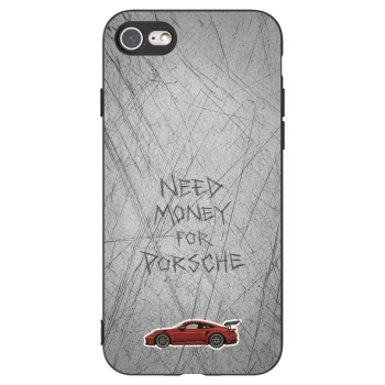 Picasee Μαύρη θήκη σιλικόνης για Apple iPhone SE 2020 - Garage Scratch