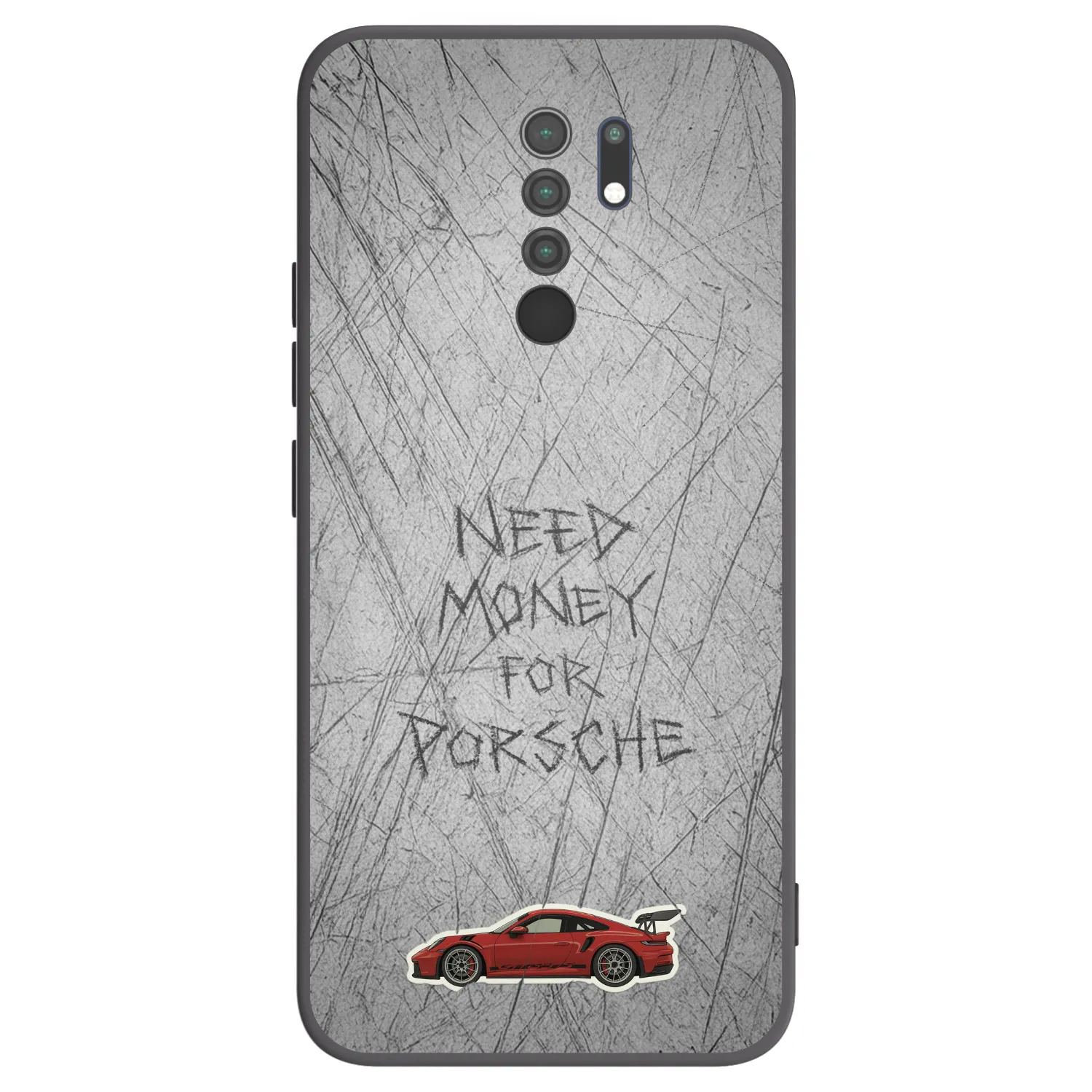 Picasee Μαύρη θήκη σιλικόνης για Xiaomi Redmi 9 - Garage Scratch