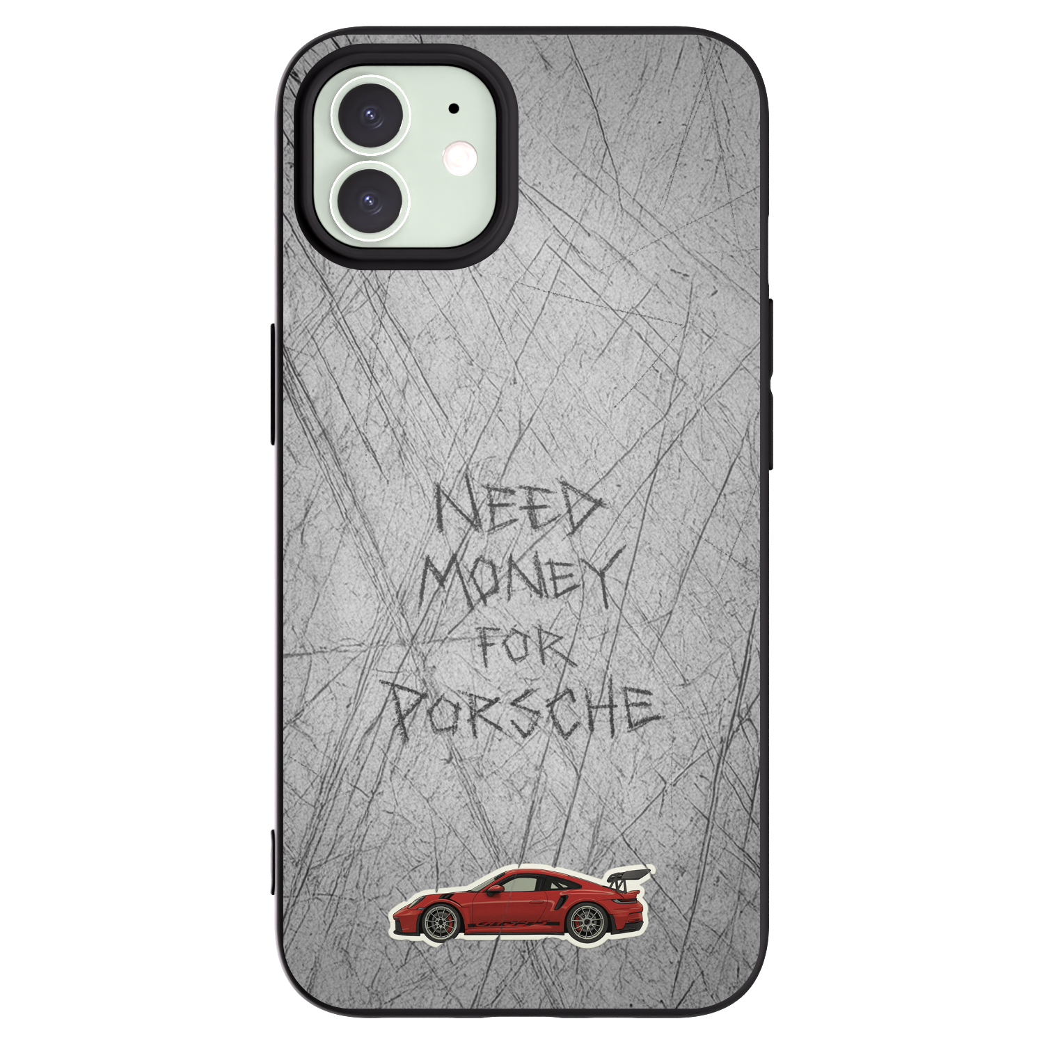 Picasee Μαύρη θήκη σιλικόνης για Apple iPhone 12 Pro - Garage Scratch