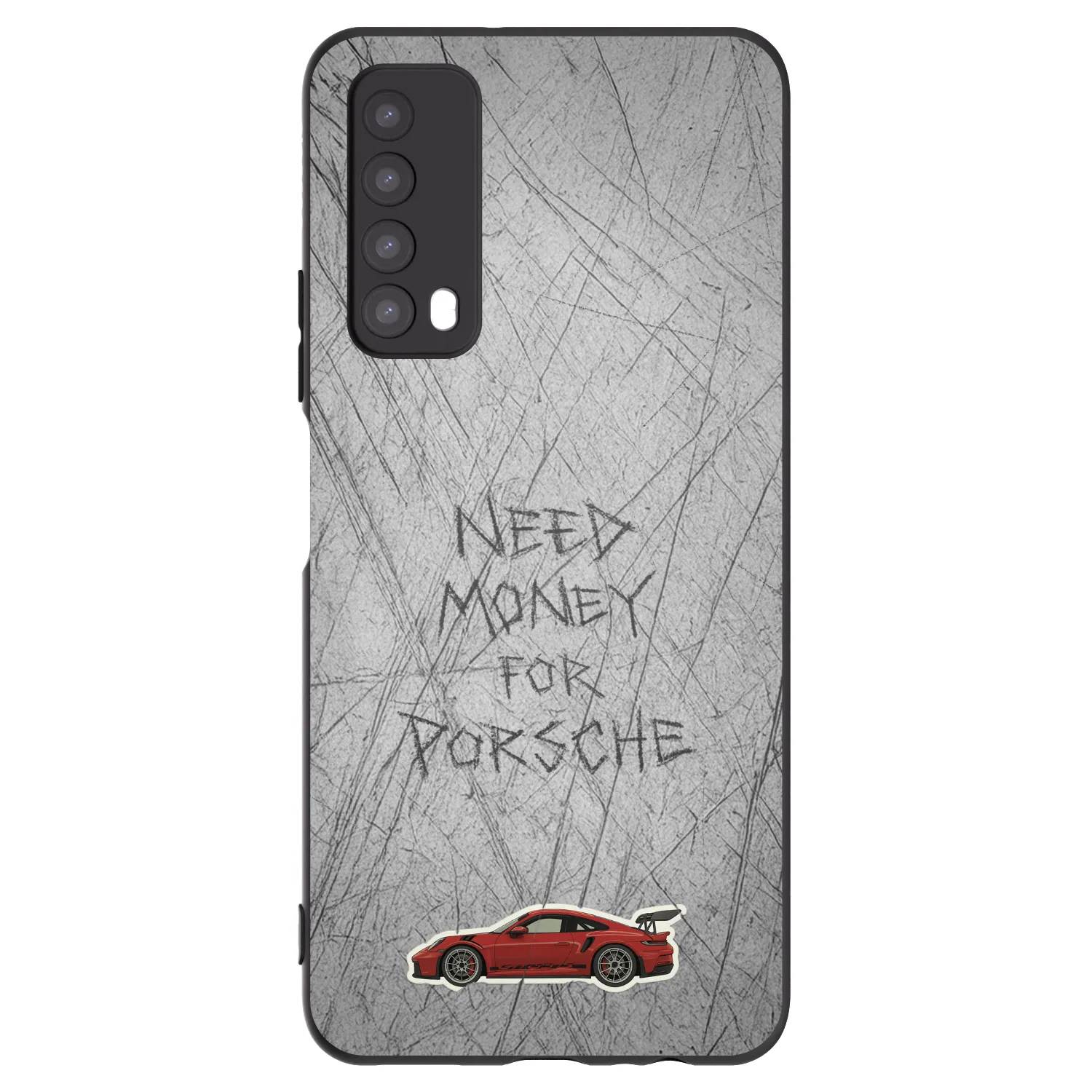 Picasee Μαύρη θήκη σιλικόνης για Huawei P Smart 2021 - Garage Scratch