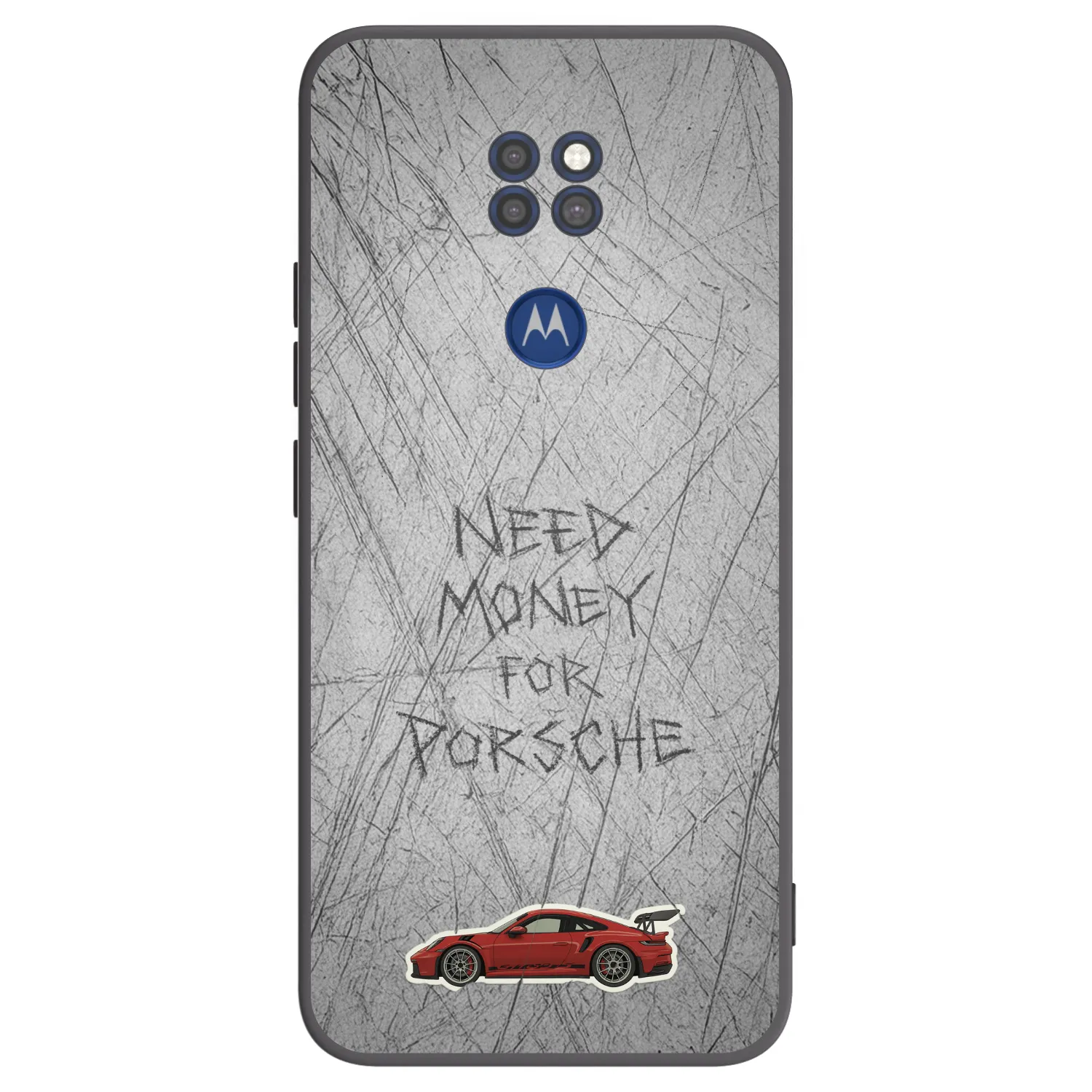 Picasee Μαύρη θήκη σιλικόνης για Motorola Moto G9 Play - Garage Scratch