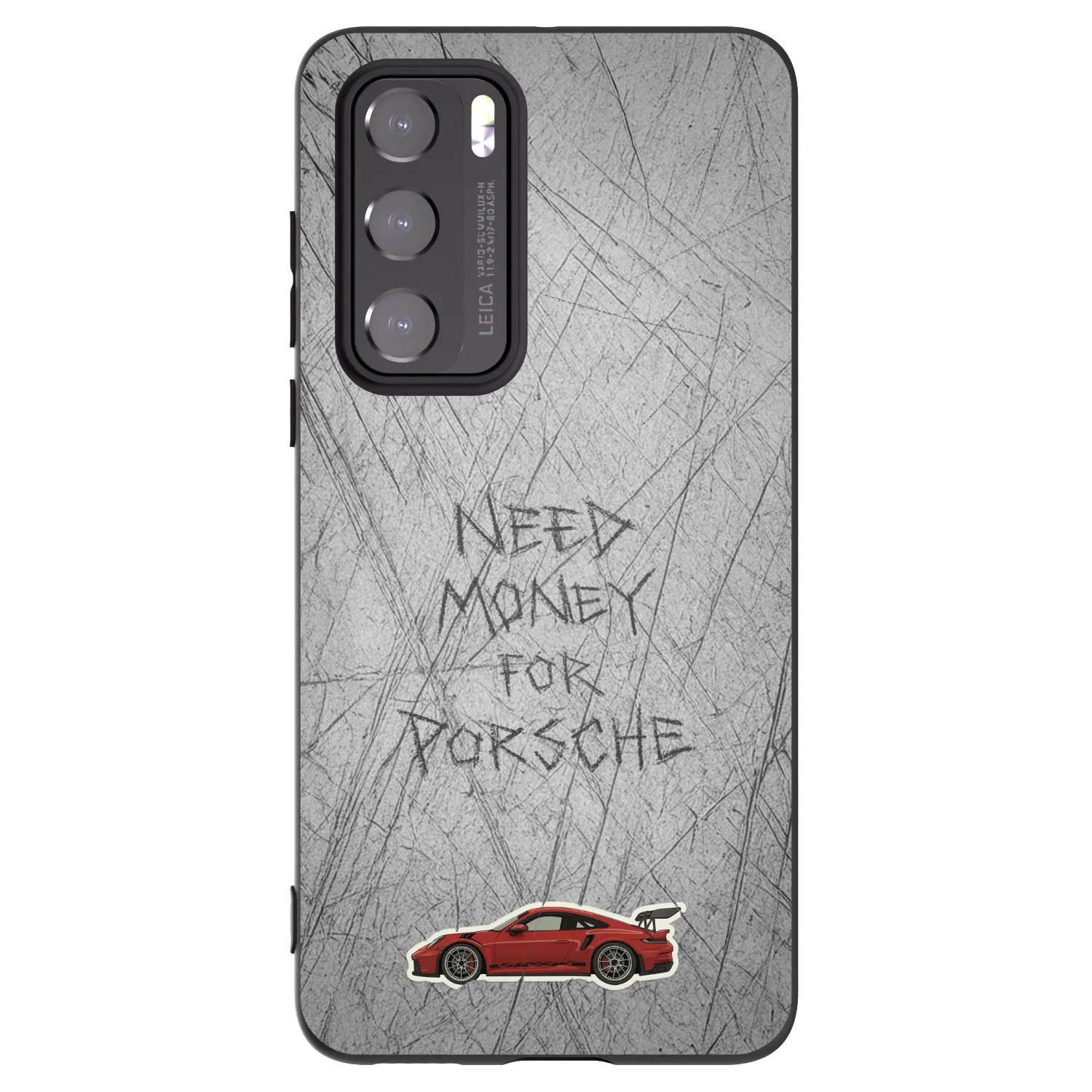 Picasee Μαύρη θήκη σιλικόνης για Huawei P40 - Garage Scratch