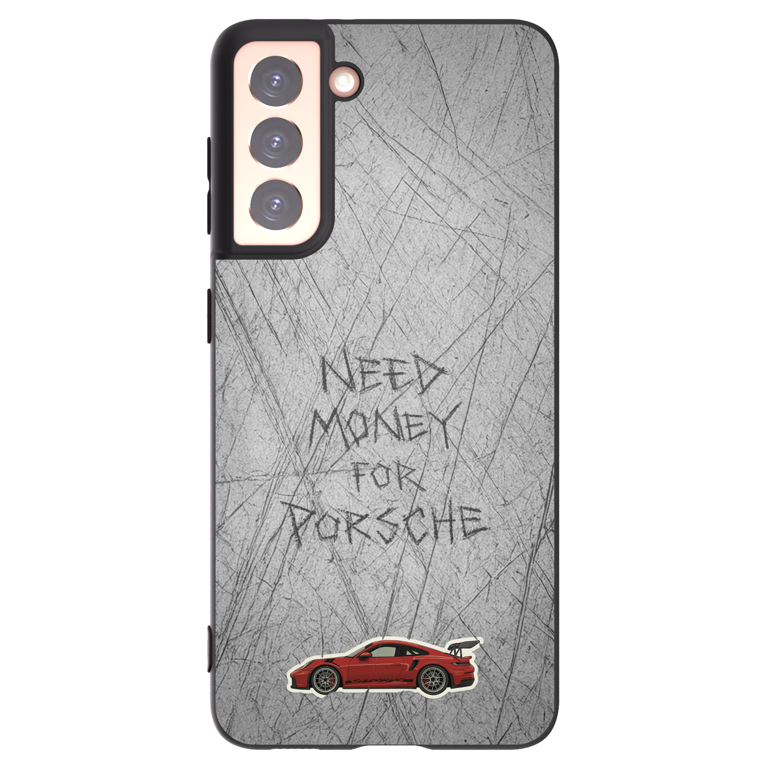 Picasee Μαύρη θήκη σιλικόνης για Samsung Galaxy S21 5G G991B - Garage Scratch