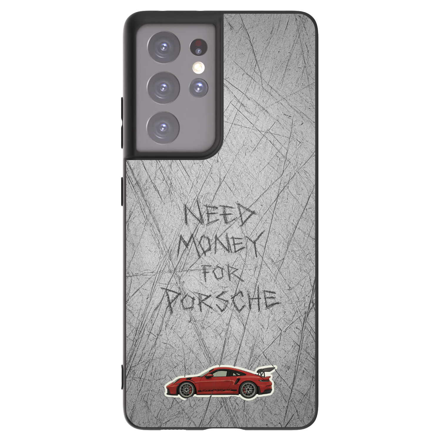 Picasee Μαύρη θήκη σιλικόνης για Samsung Galaxy S21 Ultra 5G G998B - Garage Scratch